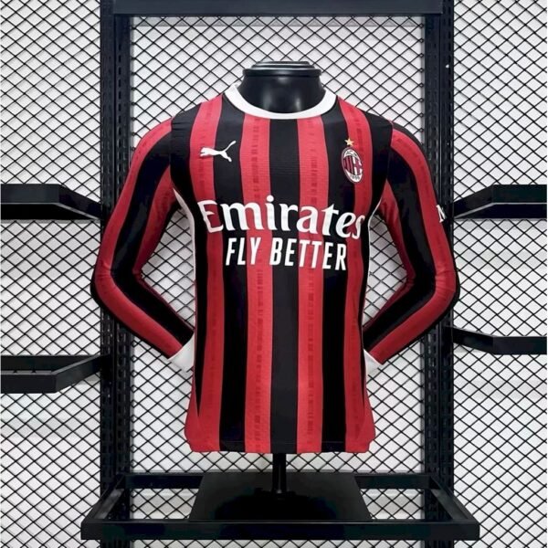 AC Milan 2024_25 Home Long Sleeves Jersey Player Version