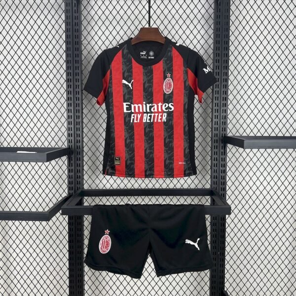 AC Milan 2025_26 Home Kids Kit AC Milan 2025_26 Home Kids Kit