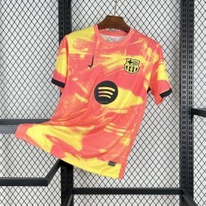 Barcelona 202526 Orange pre-match training Jersey