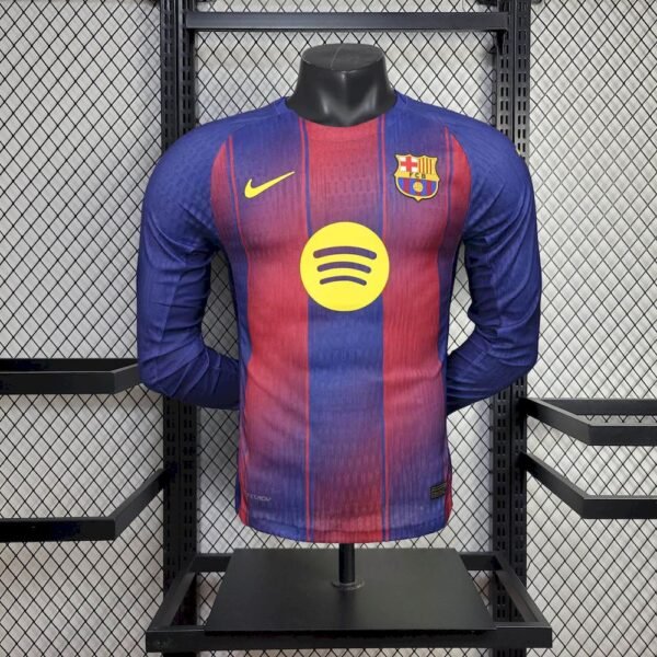Barcelona 202526 Home Long Sleeves Jersey Player Version