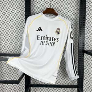Real Madrid 2025_26 Home Long Sleeves Jersey