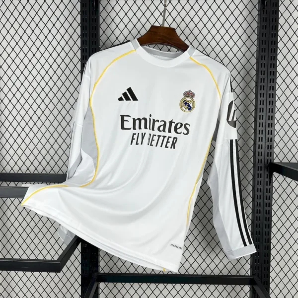 Real Madrid 2025_26 Home Long Sleeves Jersey