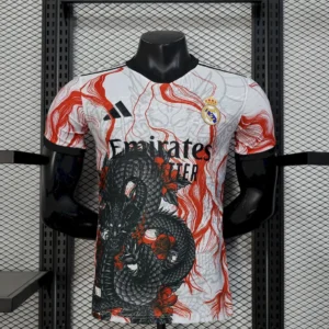 Real Madrid 2025_26 White Black Dragon Special Edition Jersey Player Version
