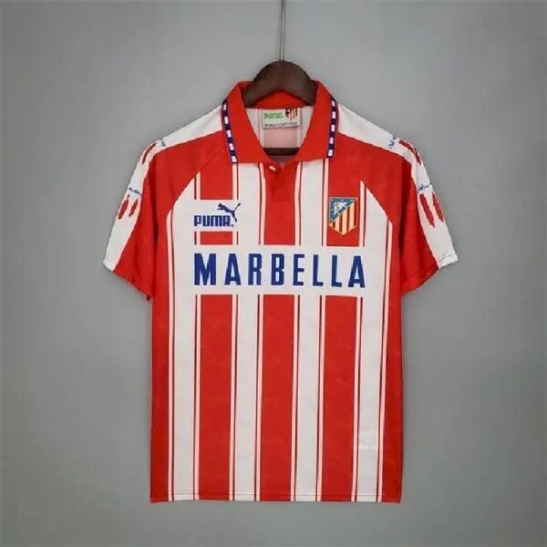 Atletico Madrid 1994:95 Home Retro Jersey Atletico Madrid 1994/95 Home Retro Jersey