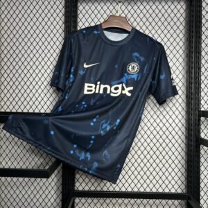 Men’s Chelsea 2024/25 Dark blue Pre-match training Jersey
