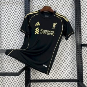 Men’s Liverpool 2025/26 Black Gold Edition Jersey