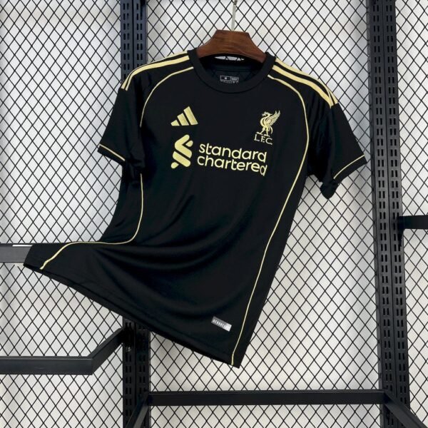 Men’s Liverpool 2025:26 Black Gold Edition Jersey Men’s Liverpool 2025/26 Black Gold Edition Jersey