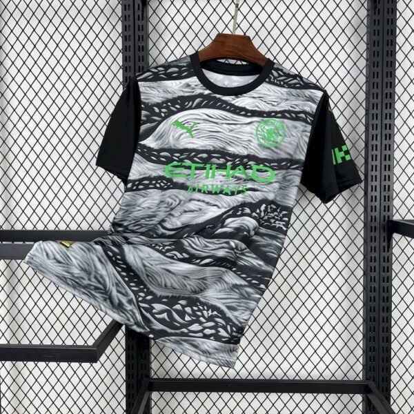 Men’s Manchester City 2025/26 Black and gray concept version Jersey