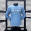 Mens Manchester City 202425 Home Long Sleeves Jersey Player Version Mens Manchester City 2024/25 Home Long Sleeves Jersey Player Version