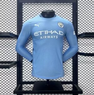 Mens Manchester City 2024/25 Home Long Sleeves Jersey Player Version