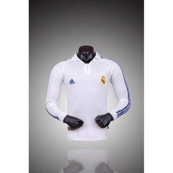Real Madrid 2001 Home Long Sleeves Retro Jersey