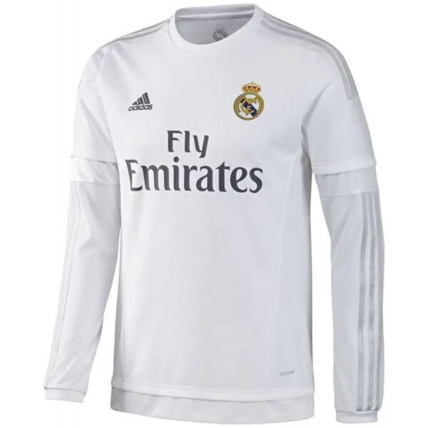 Real Madrid 2015 Home Long Sleeves Retro Jersey Real Madrid 2015 Home Long Sleeves Retro Jersey