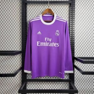 Real Madrid 2016 Away Long Sleeves Retro Jersey