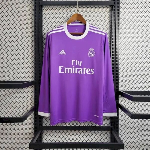 Real Madrid 2016 Away Long Sleeves Retro Jersey